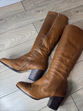 Dries Van Noten Tall Tan Leather Boots